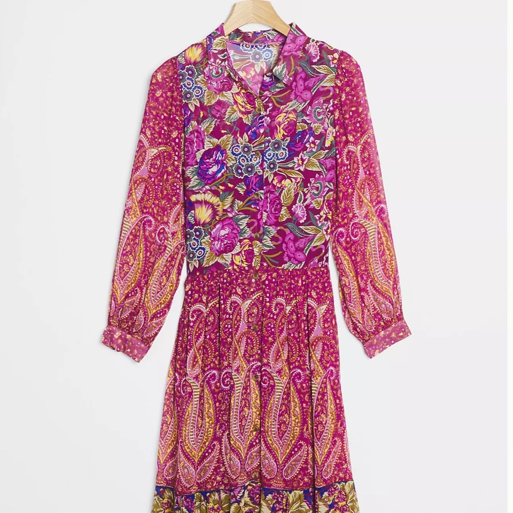 Anthropologie | NIKOLE MAXI SHIRTDRESS | Size XS - Picture 4 of 7